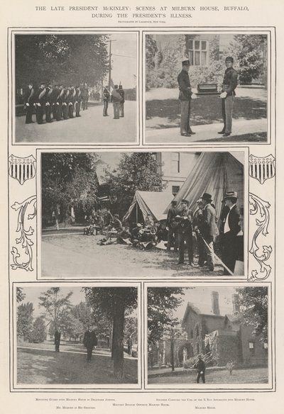 Den afdøde præsident McKinley, scener i Milburn House, Buffalo, under præsidentens sygdom af English Photographer