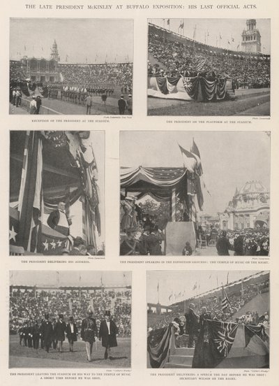 Den afdøde præsident McKinley ved Buffalo Exposition, hans sidste officielle handlinger af English Photographer