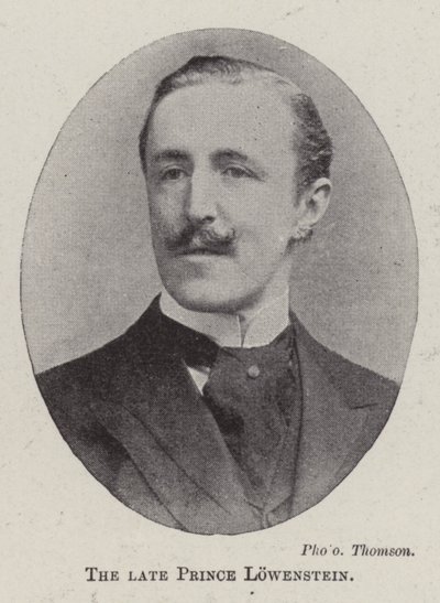 afdøde prins Lowenstein af English Photographer