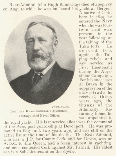 Den afdøde kontreadmiral Bainbridge, Distinguished Naval Officer af English Photographer