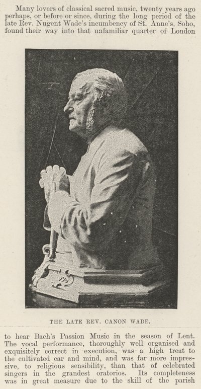 Den afdøde pastor Canon Wade af English Photographer