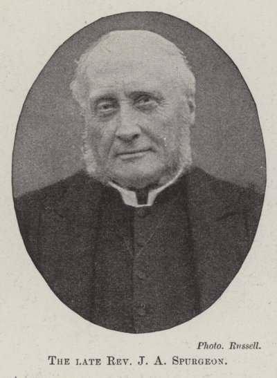 Den afdøde pastor J A Spurgeon af English Photographer