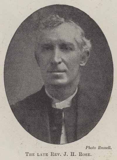 Afdøde pastor J H Rose af English Photographer