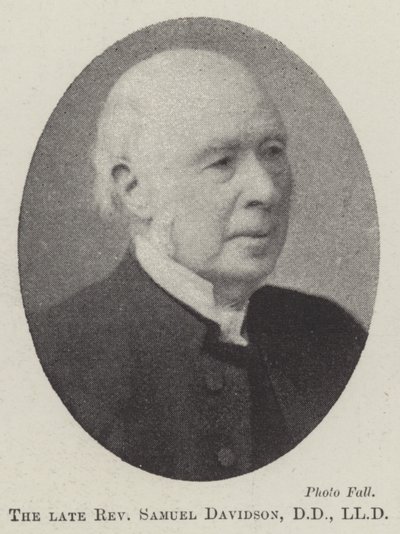 Den afdøde pastor Samuel Davidson, DD, LLD af English Photographer