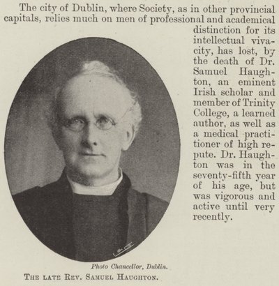 Den afdøde pastor Samuel Haughton af English Photographer