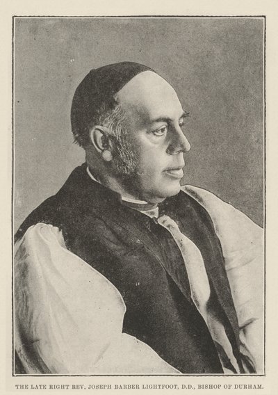 Den afdøde højre pastor Joseph Barber Lightfoot, DD, biskop af Durham af English Photographer
