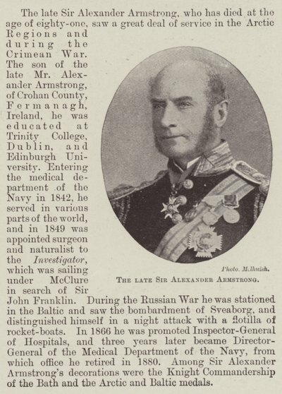 Den afdøde Sir Alexander Armstrong af English Photographer