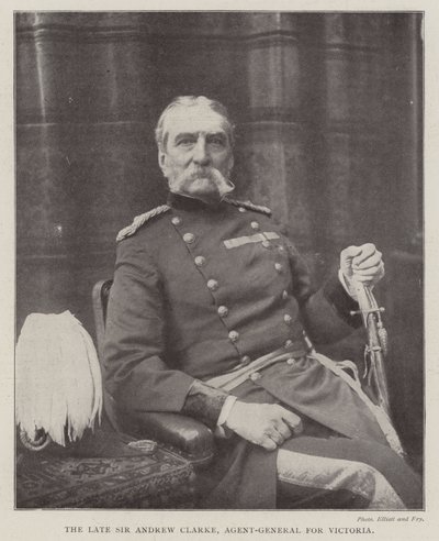 Afdøde Sir Andrew Clarke, generalagent for Victoria af English Photographer