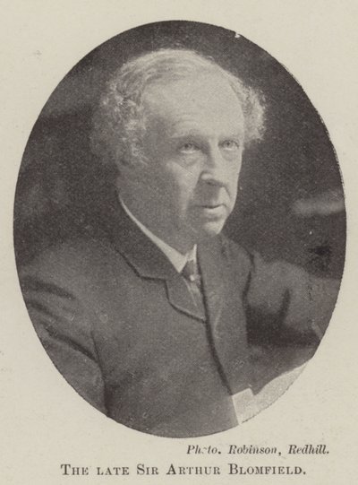 Den afdøde Sir Arthur Blomfield af English Photographer
