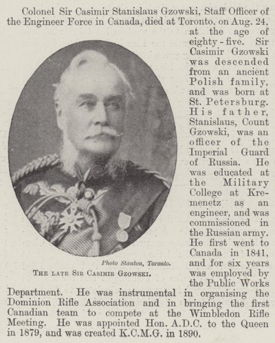 Den afdøde Sir Casimir Gzowski af English Photographer