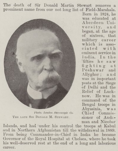 Den afdøde Sir Donald M Stewart af English Photographer