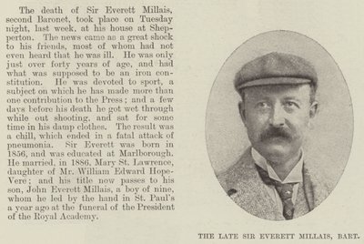 Afdøde Sir Everett Millais, Baronet af English Photographer