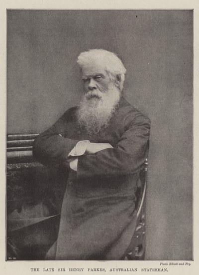 Den afdøde Sir Henry Parkes, australsk statsmand af English Photographer