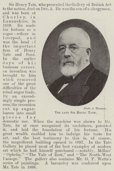 Den afdøde Sir Henry Tate af English Photographer