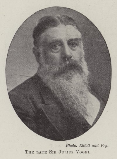 Afdøde Sir Julius Vogel af English Photographer