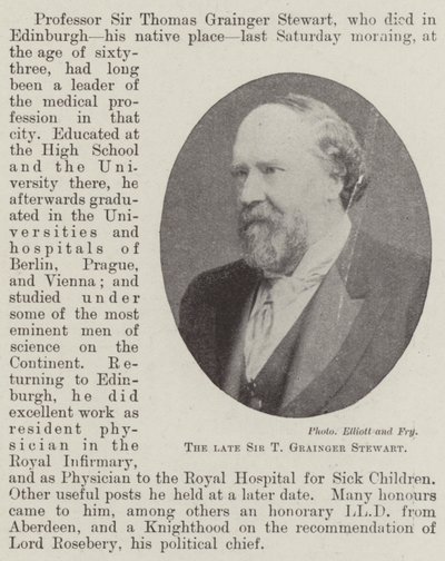 Den afdøde Sir T Grainger Stewart af English Photographer