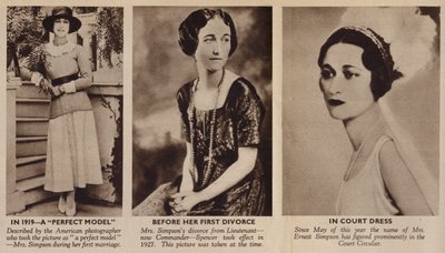 The younger Mrs Simpson, future Duchess of Windsordani af English Photographer