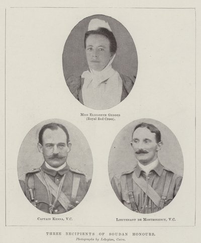 Tre modtagere af Soudan-udmærkelser af English Photographer