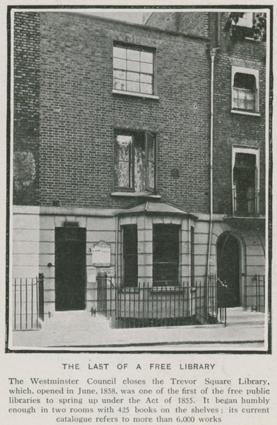 Trevor Square Library, Westminster af English Photographer