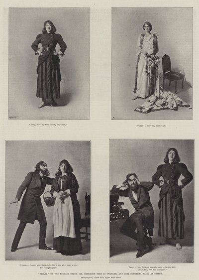 Trilby på den engelske scene, Mr Beerbohm Tree som Svengali og Miss Dorothea Baird som Trilby af English Photographer