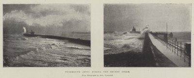 Tynemouth Jetty under den seneste storm af English Photographer