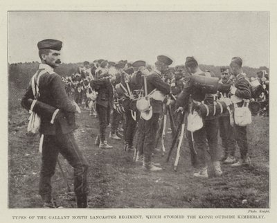 Typer af Gallant North Lancaster Regiment, som stormede Kopje uden for Kimberley af English Photographer