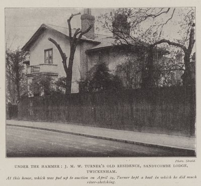 Under the Hammer, J M W Turners Old Residence, Sandycombe Lodge, Twickenham af English Photographer