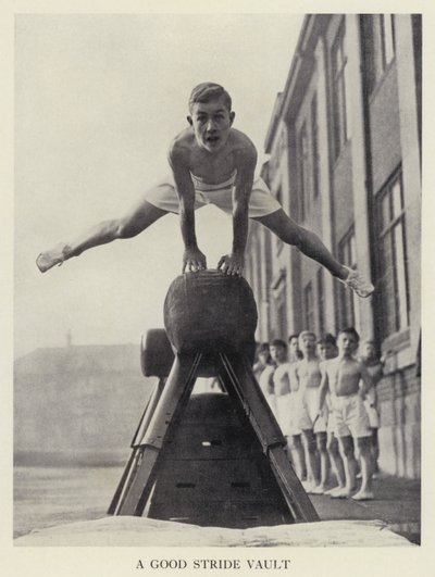 Vaulting: Et godt skridtspring (s/h foto) af English Photographer