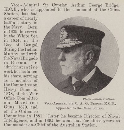 Viceadmiral Sir CA G Bridge, KCB, udnævnt til China Station af English Photographer