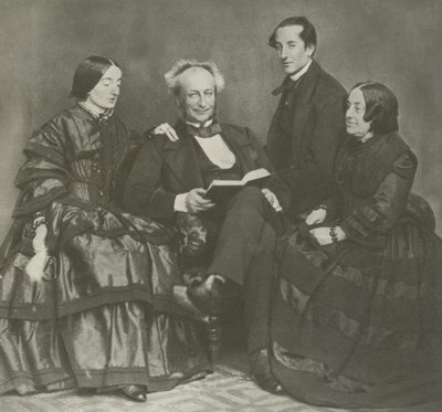 Victoriansk familiegruppe, 1857 af English Photographer
