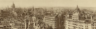Udsigt over London til fra toppen af monumentet af English Photographer