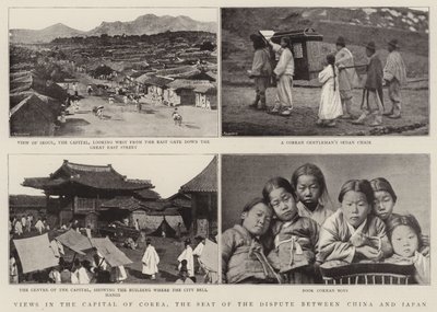 Udsigt i hovedstaden i Corea, sæde for striden mellem Kina og Japan af English Photographer
