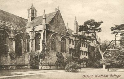 Wadham College, Oxford, Oxfordshire (s/h-billede) af English Photographer