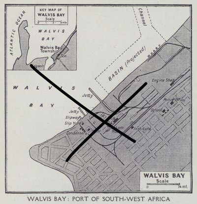 Walvis Bay, Havn i Sydvestafrika (s/h foto) af English Photographer