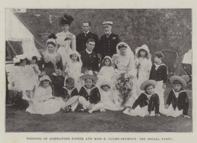 Bryllup af kommandør Napier og Miss E Culme-Seymour, Brudefesten af English Photographer