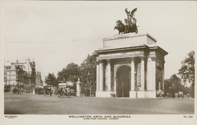 Wellington Arch og Quadriga, Hyde Park Corner af English Photographer
