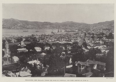 Wellington, New Zealand, hvor hertugen af Cornwall og York ankommer den 18. juni af English Photographer