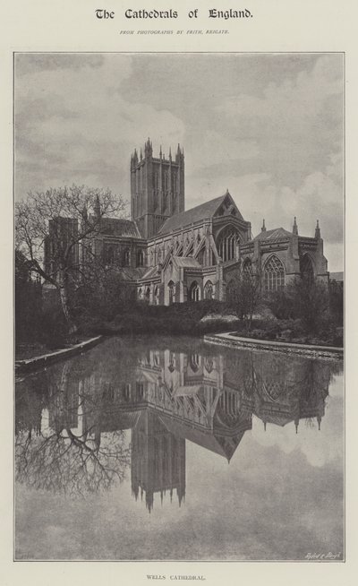 Wells katedral af English Photographer