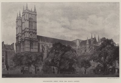 Westminster Abbey, fra Deans Garden af English Photographer