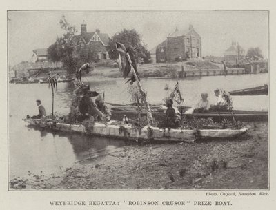 Weybridge Regatta, Robinson Crusoe Prize Boat af English Photographer