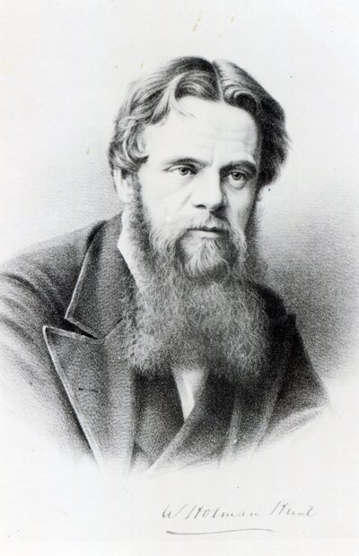 William Holman Hunt, gravering efter et fotografi, c.1865 af English Photographer