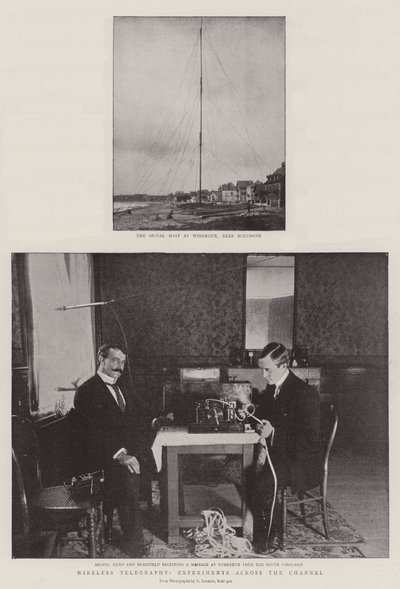 Trådløs telegrafi, eksperimenter på tværs af kanalen af English Photographer