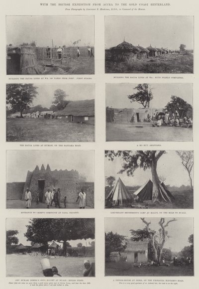 Med den britiske ekspedition fra Accra til Gold Coast Hinterland af English Photographer