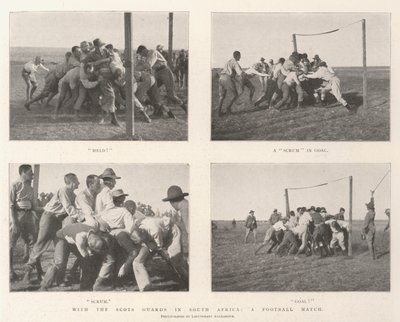 Med Scots Guards i Sydafrika, en fodboldkamp af English Photographer