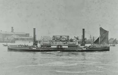 Woolwich Færge: færge på floden, 1896 af English Photographer