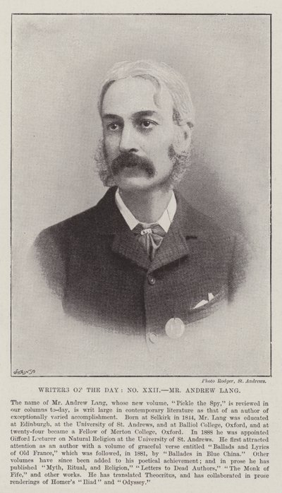 Dagens forfattere, Andrew Lang af English Photographer