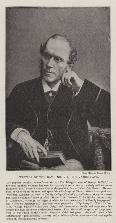 Dagens forfattere, James Payn af English Photographer