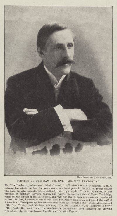 Dagens forfattere, hr. Max Pemberton af English Photographer