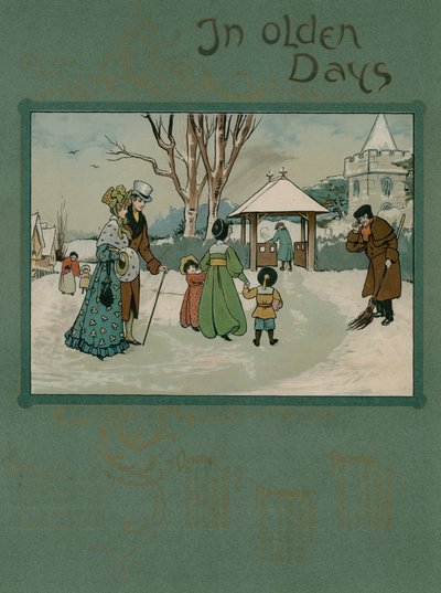 1905 kalender med vers af Alfred Austin (farvelitografi,) af English School