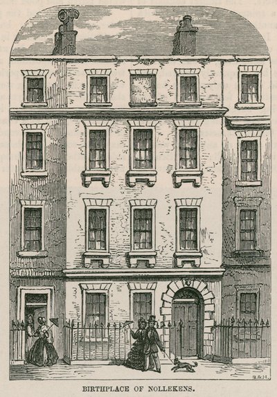 28 Dean Street, Soho, London, fødested for kunstneren Joseph Nollekens af English School